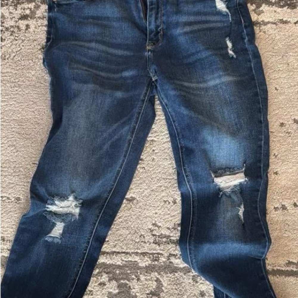 KanCan Dark Blue Distressed Jeans